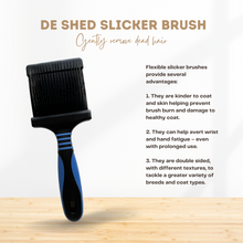 Load image into Gallery viewer, Flexible Slicker De-Shedding Brush
